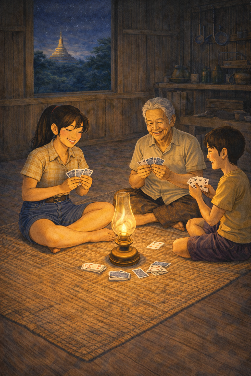 Kaarten spelen in Isaan